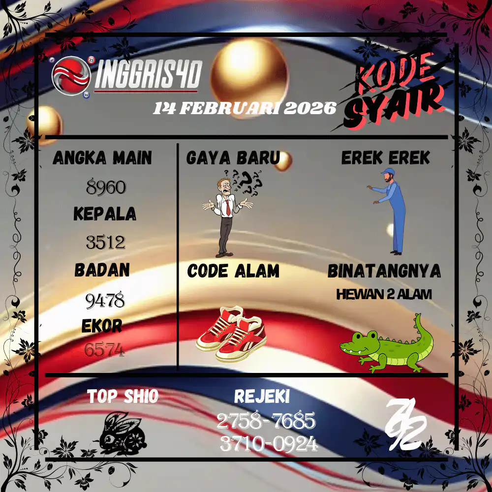 Kode Syair Inggris4D Pools Februari 2026