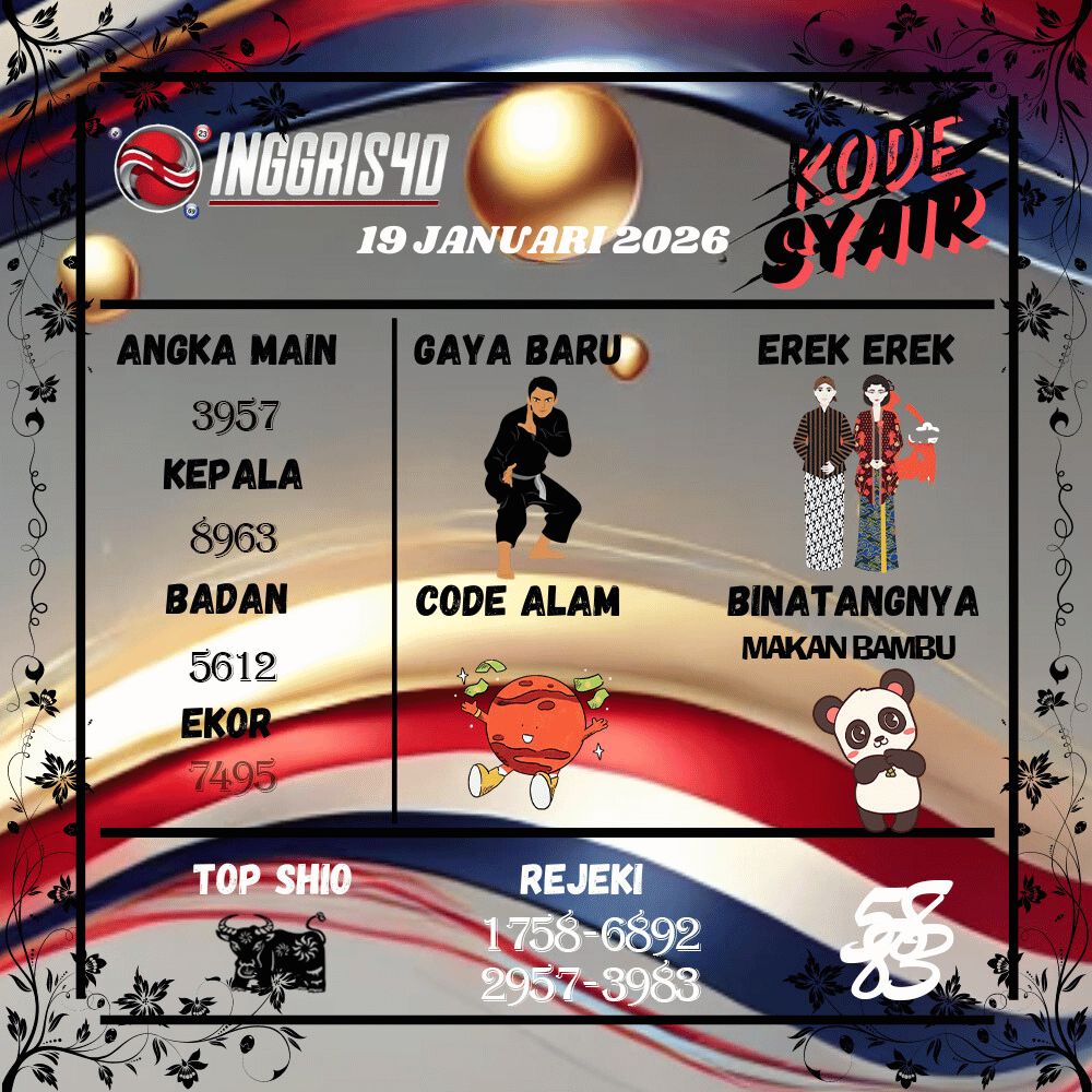 Kode Syair Inggris4D Pools Januari 2026
