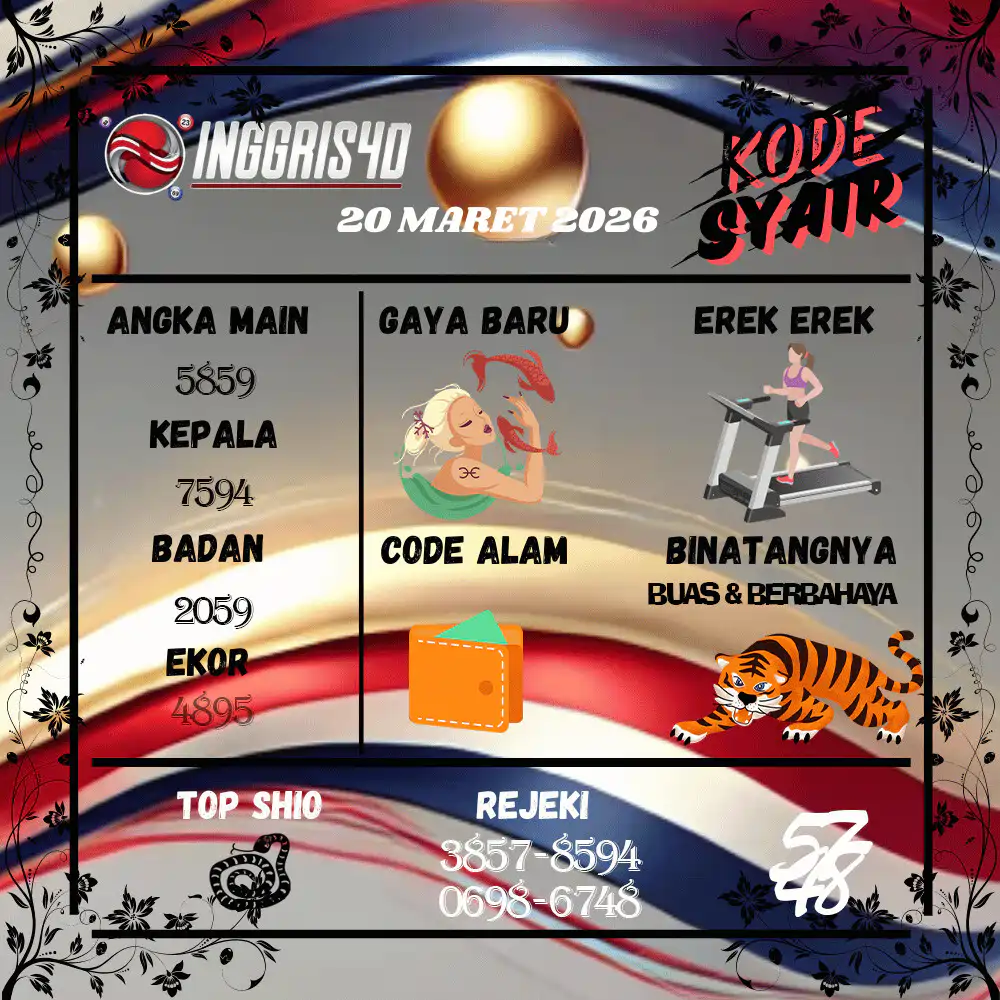 Kode Syair Inggris4D Pools Maret 2026