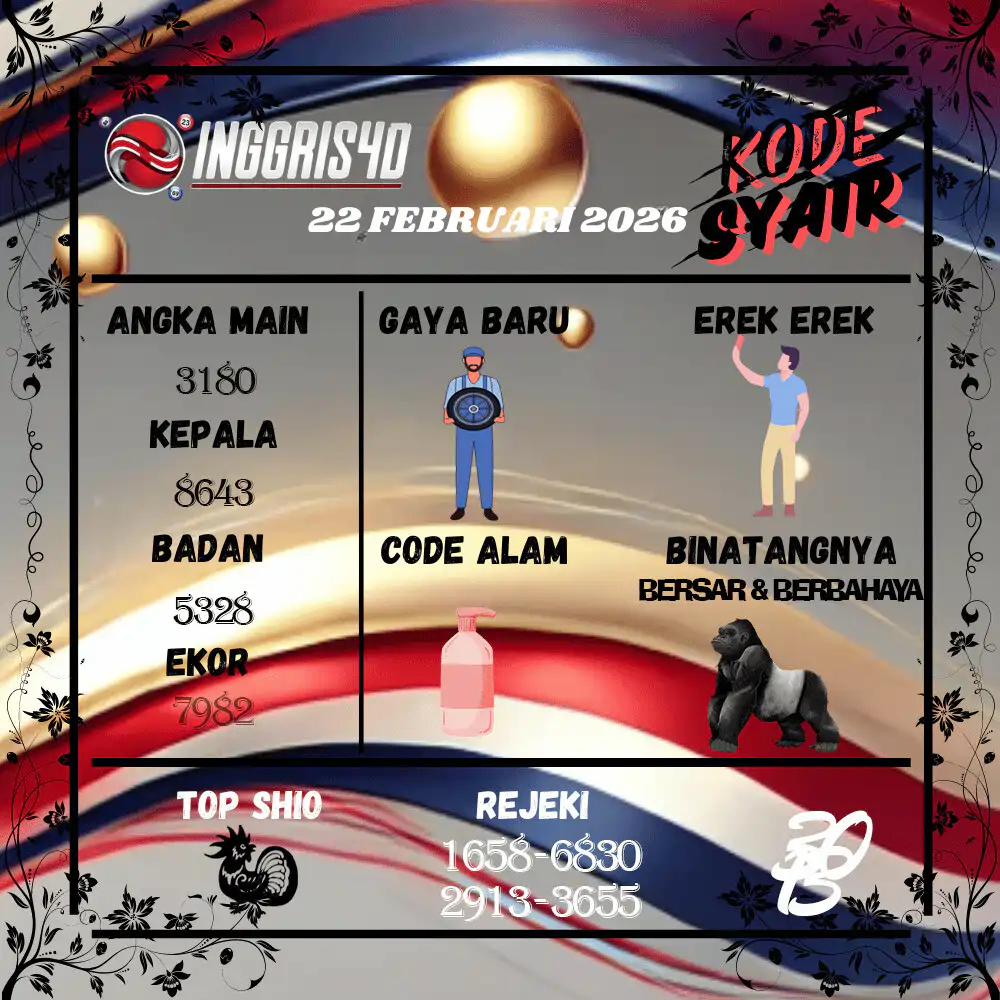 Kode Syair Inggris4D Pools Februari 2026