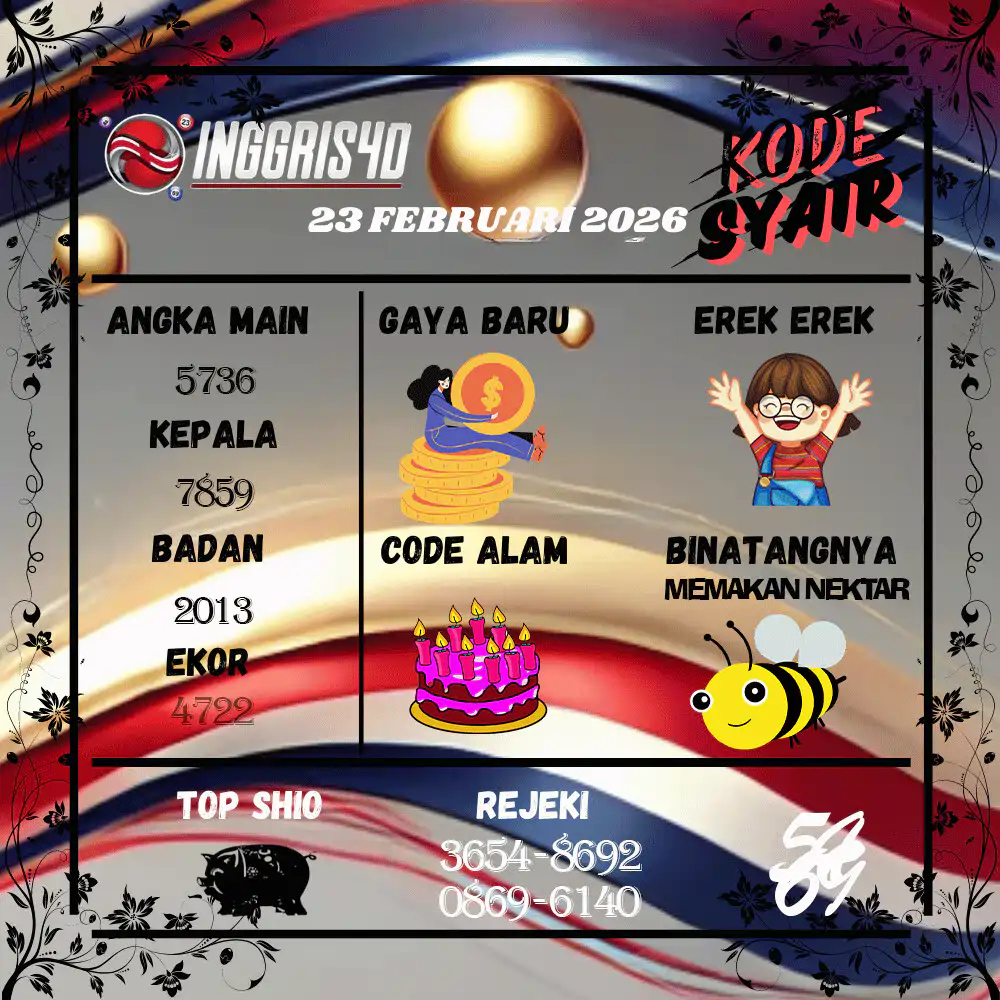 Kode Syair Inggris4D Pools Februari 2026