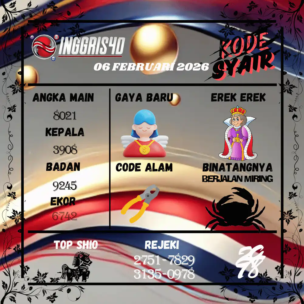 Kode Syair Inggris4D Pools Februari 2026