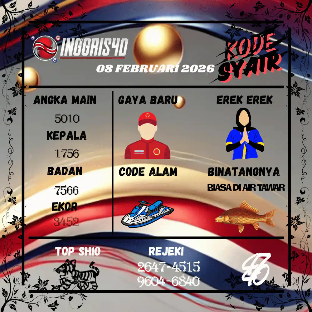 Kode Syair Inggris4D Pools Februari 2026