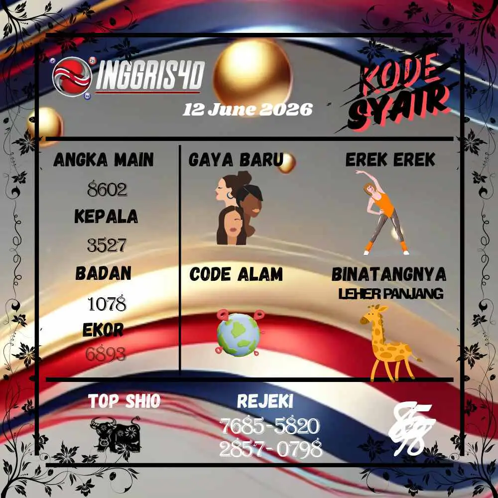 Kode Syair Inggris4D Pools Juni 2026
