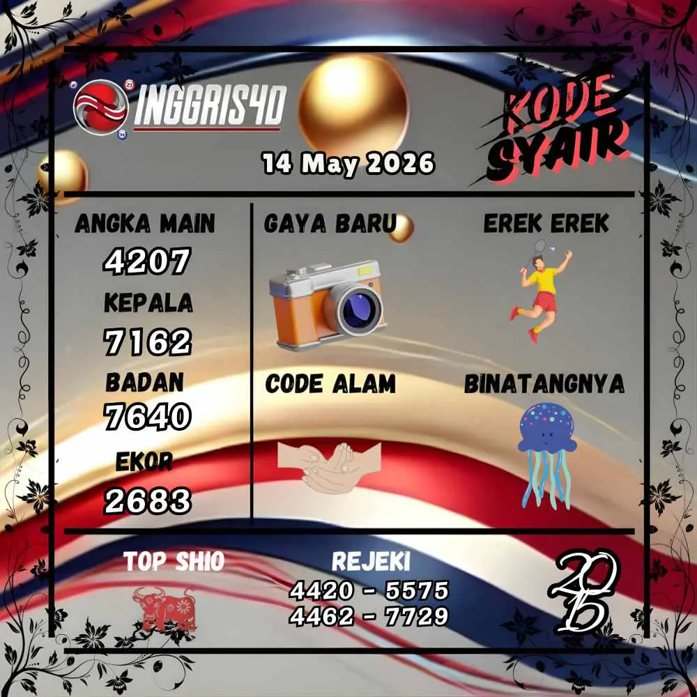 Kode Syair Inggris4D Pools Mei 2026
