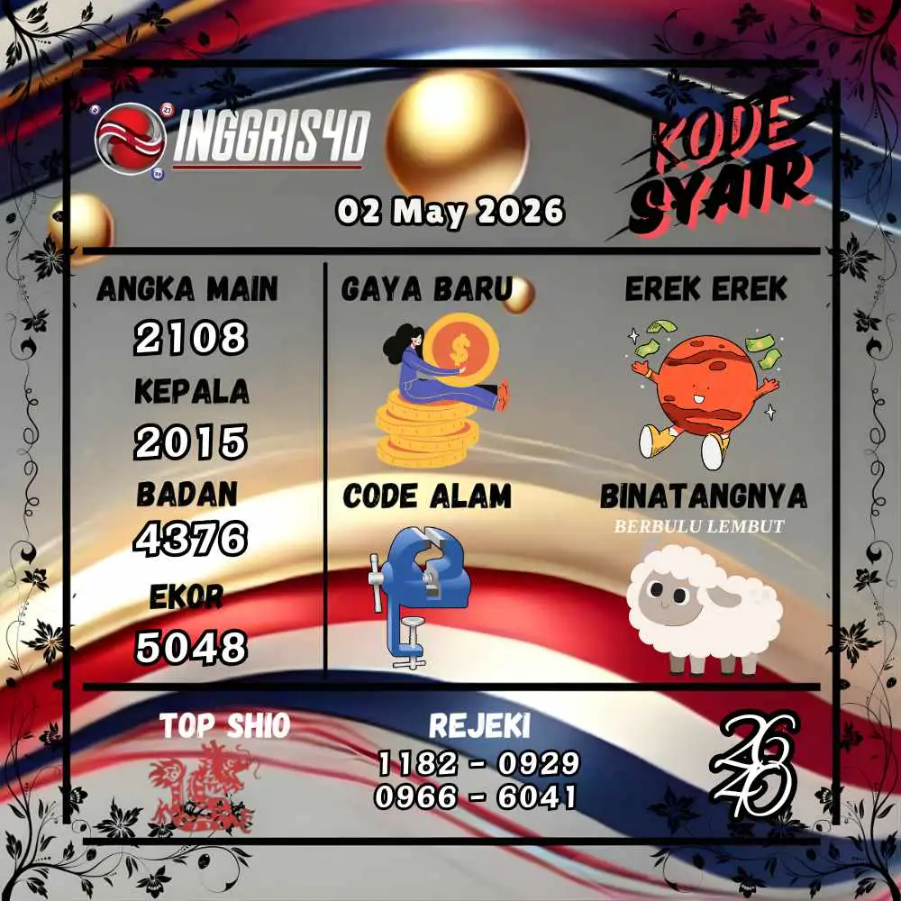 Kode Syair Inggris4D Pools 2 Mei 2026
