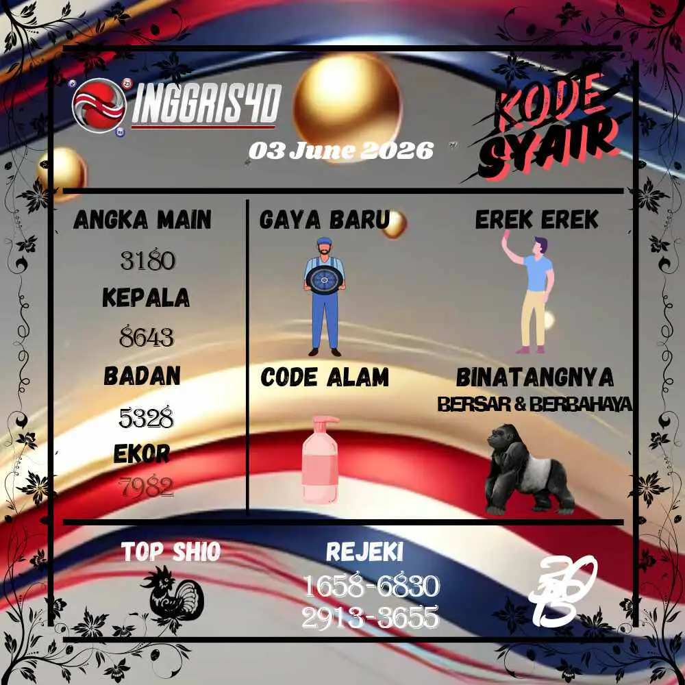 Kode Syair Inggris4D Pools Juni 2026
