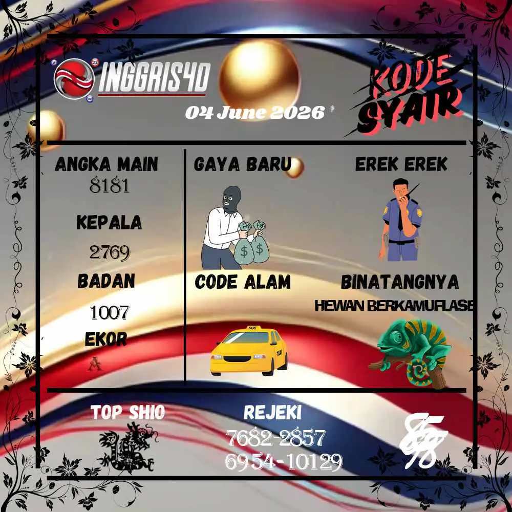 Kode Syair Inggris4D Pools Juni 2026
