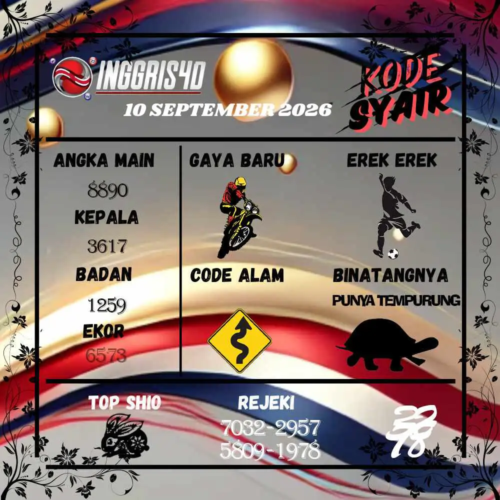Kode Syair Inggris4D Pools September 2026