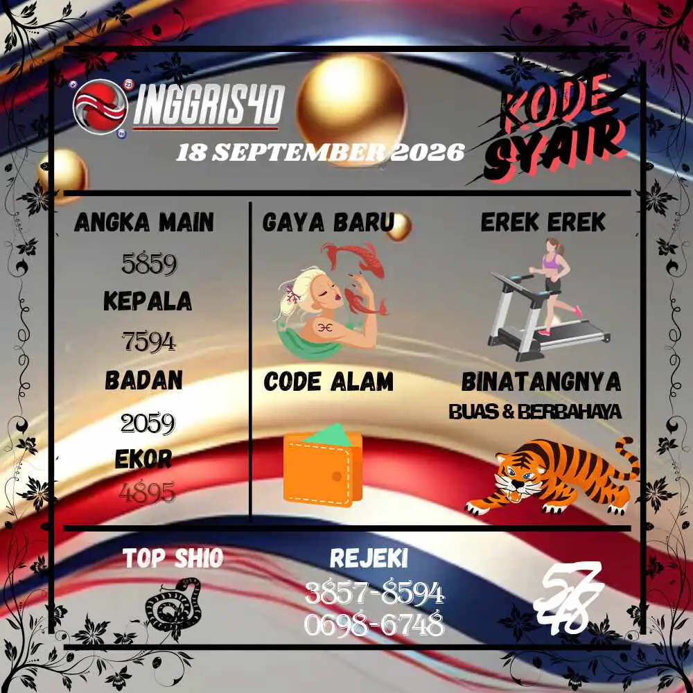 Kode Syair Inggris4D Pools September 2026
