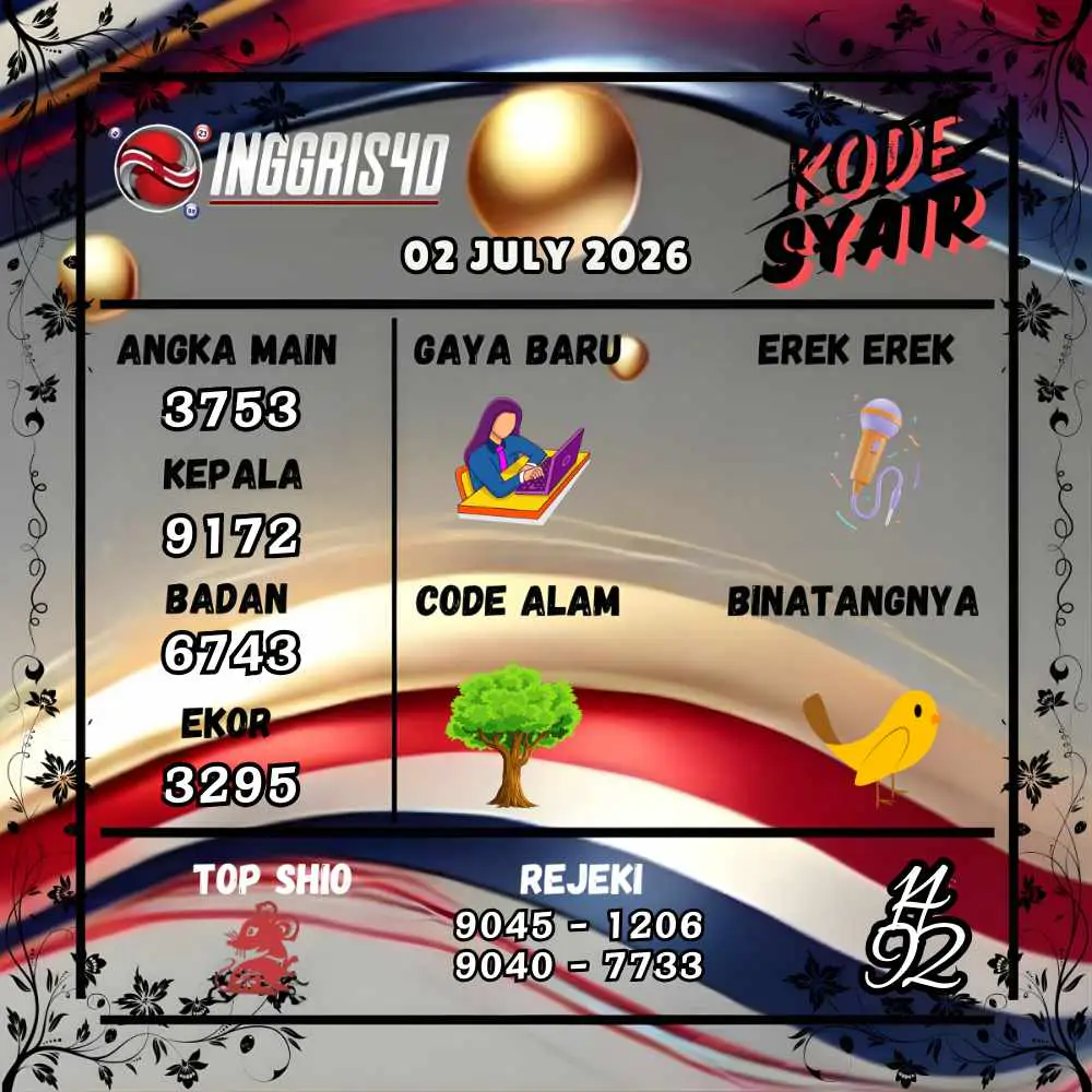 Kode Syair Inggris4D Pools Juli 2026
