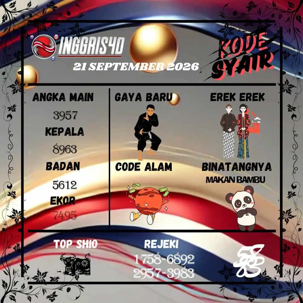 Kode Syair Inggris4D Pools September 2026
