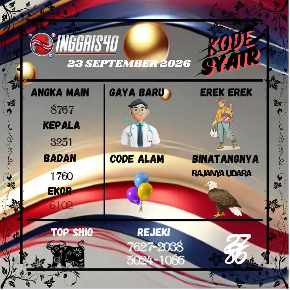 Kode Syair Inggris4D Pools September 2026

