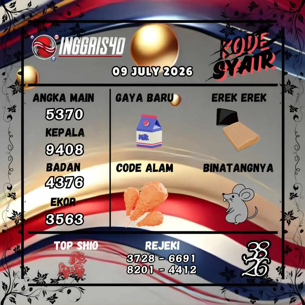 Kode Syair Inggris4D Pools Juli 2026
